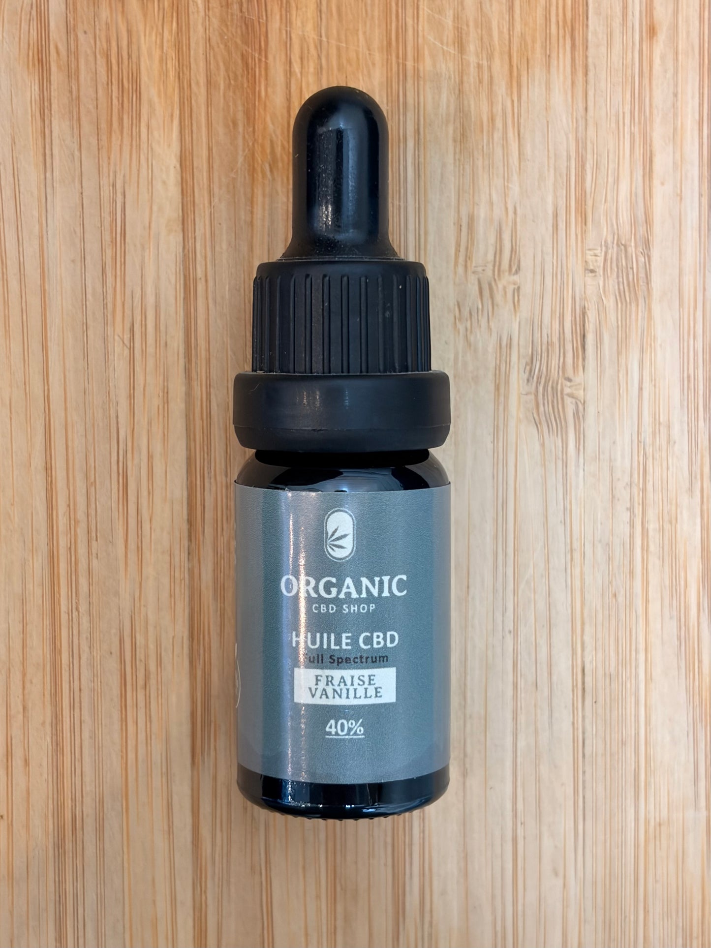 FULL SPECTRUM - ORGANIC - HUILE CBD BIO - Fraise/Vanille 10% à 40% - 10ml
