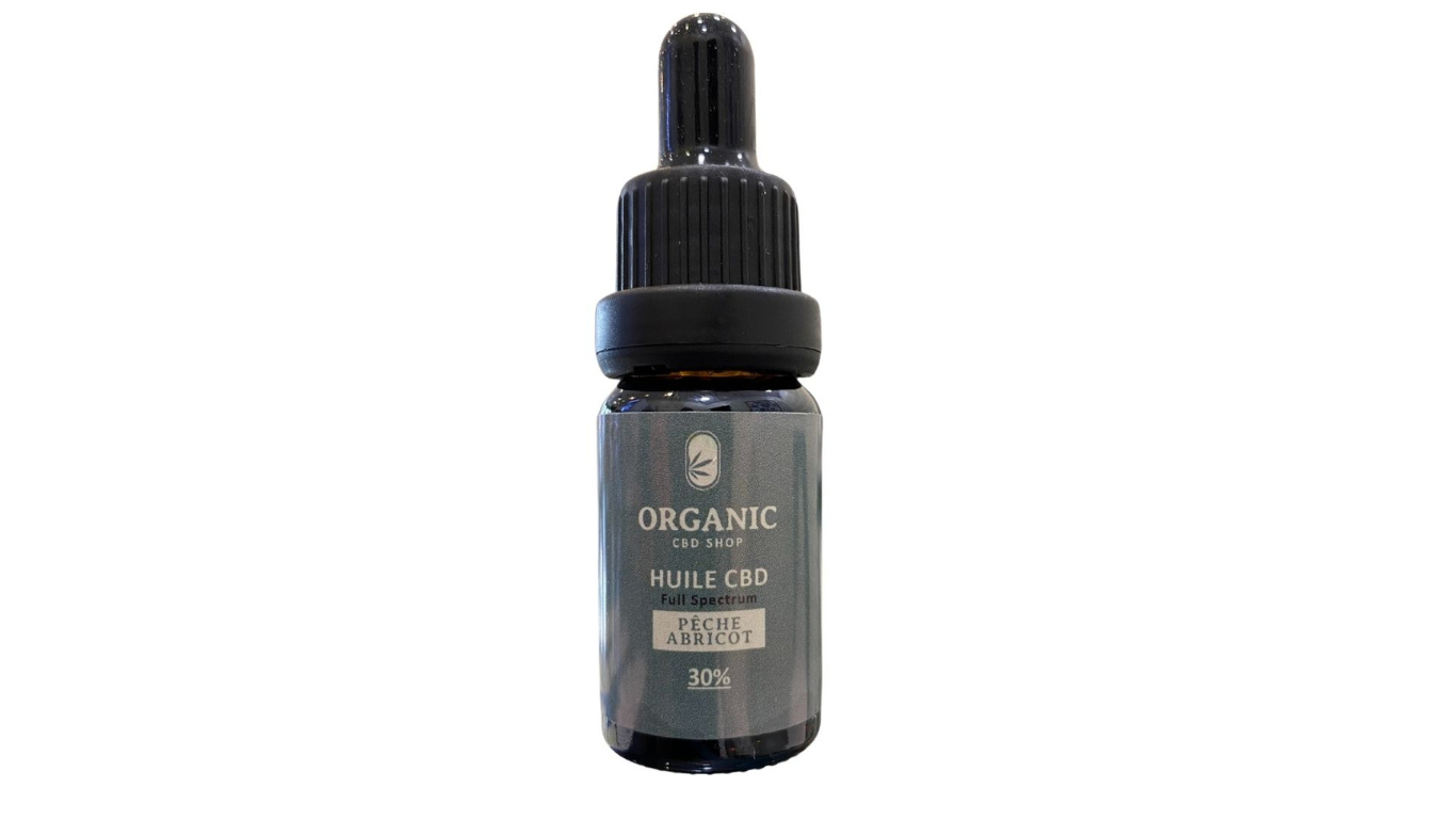 FULL SPECTRUM - ORGANIC - HUILE CBD BIO - Pêche/Abricot 10% à 40% -10ml
