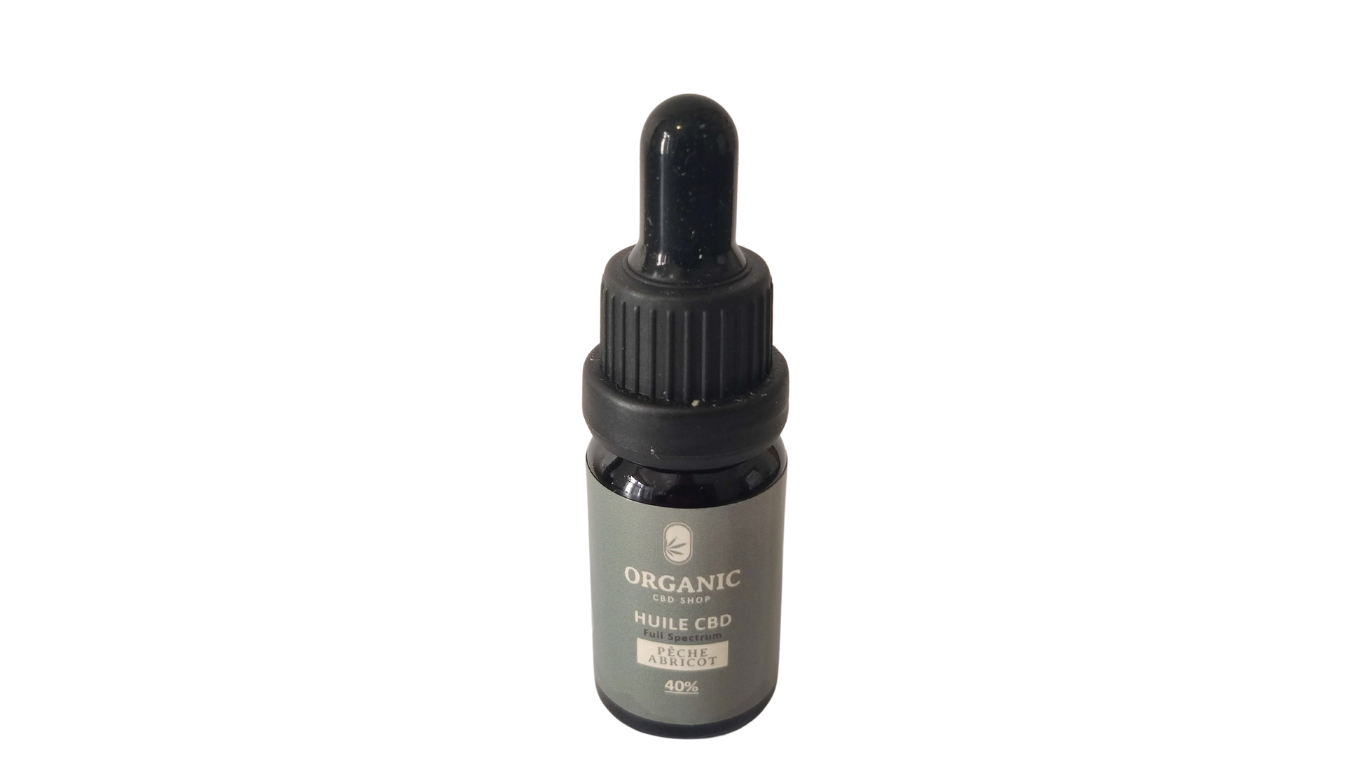 FULL SPECTRUM - ORGANIC - HUILE CBD BIO - Pêche/Abricot 10% à 40% -10ml