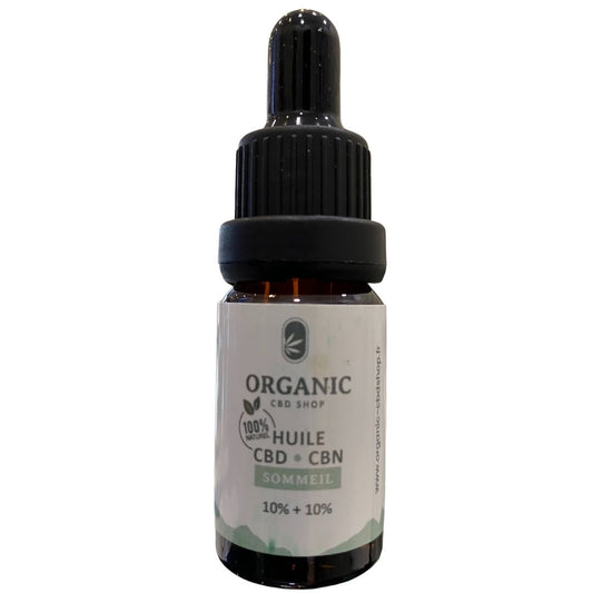 SOMMEIL - ORGANIC - HUILE BIO - CBD et CBN - 10% ou 20% - 10ml