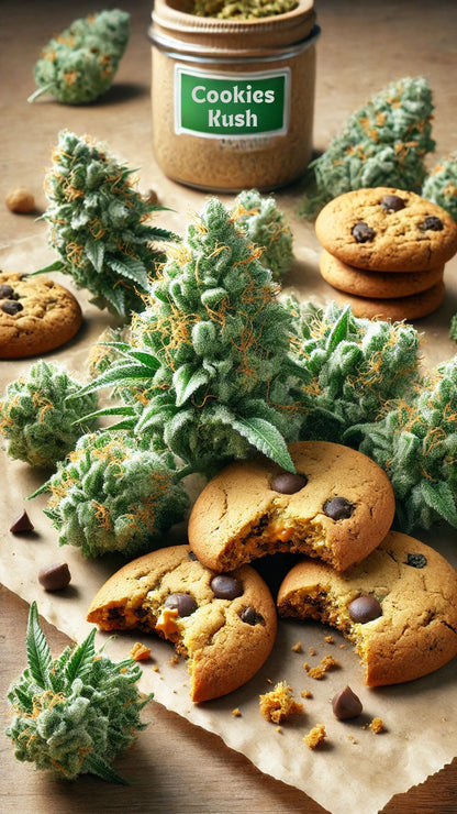 Fleurs de CBD, arômes naturels et relaxants,légales, bio, pas cher, cbd pour dormir, contre le stress, sucré, boisé, floral, cookies kush 